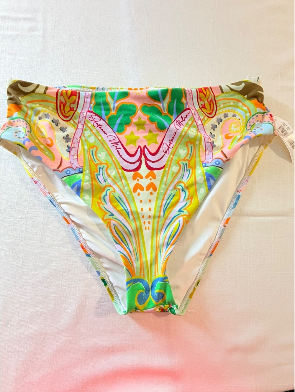 NWT Antonio Melani Women's Size Large Multicolor Paisley Print Bikini Bottom